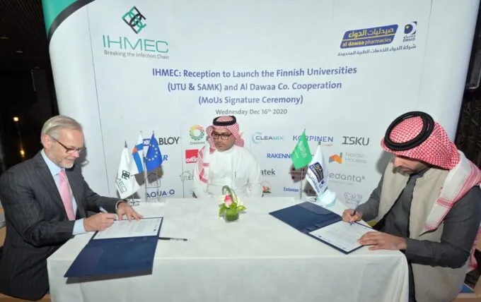 Partnership agreement between Al-Dawaa company and the University of Turku in Finland and Satakunta